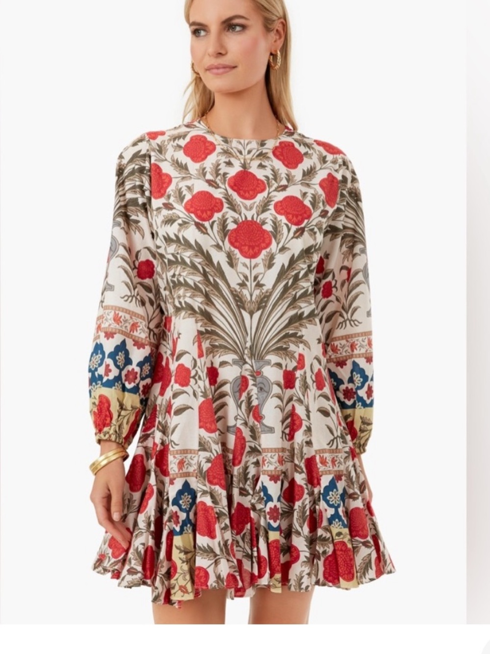 RHODE Garden of Dreams Red Multi Ella Dress